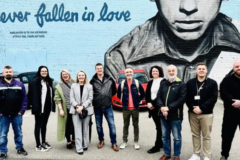 Jo Platt meets local stakeholders for town centre walkaround.