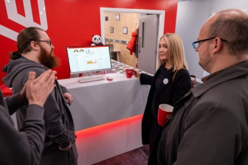Leigh and Atherton MP Jo Platt at the official opening. (Image: Leigh Works).