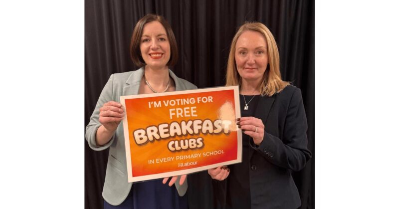 Bridgette Phillipson MP (Secretary of State for Education) and Jo Platt MP.