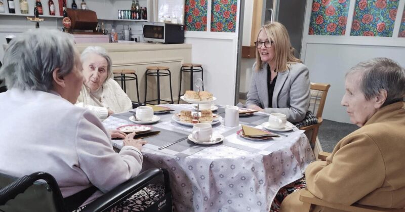 Jo Platt at Richmond House Care Home in Leigh.