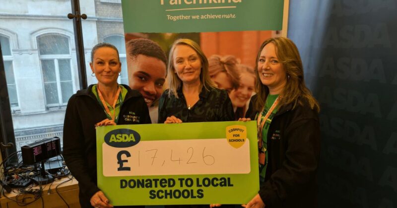 Jo Platt with the Asda team.