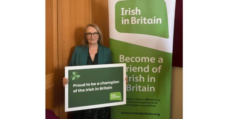Jo Platt at a Irish in Britain event at St Patrick
