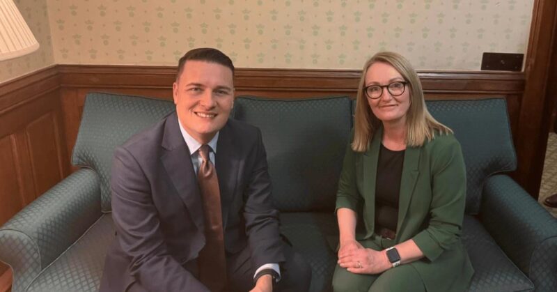 Jo Platt MP with Wes Streeting MP - Secretary of State for Health and Social Care.
