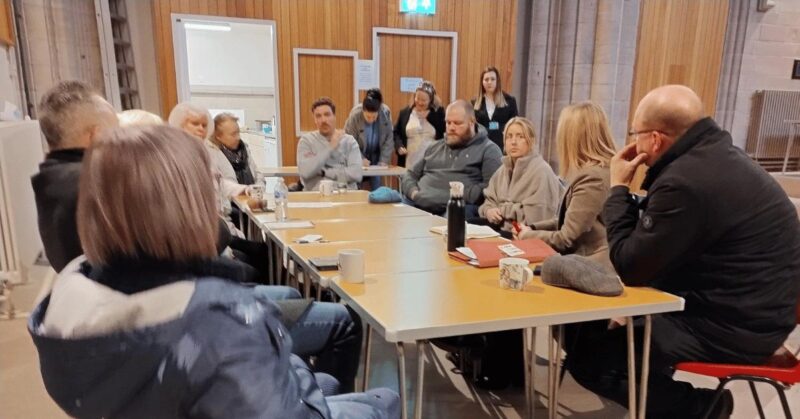 Jo Platt with Atherton business owners