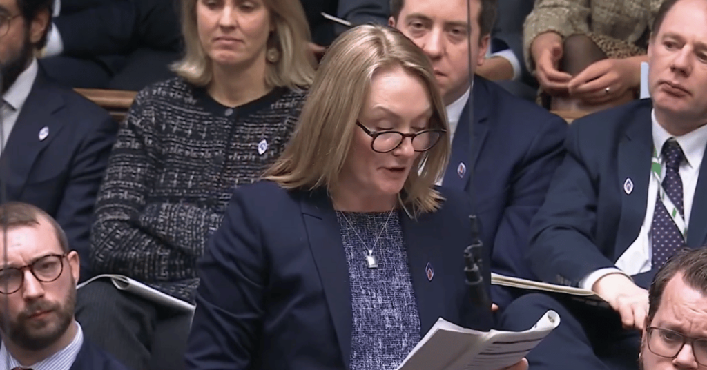 NHS malpractice - Jo Platt speaks during Prime Minister's Questions.