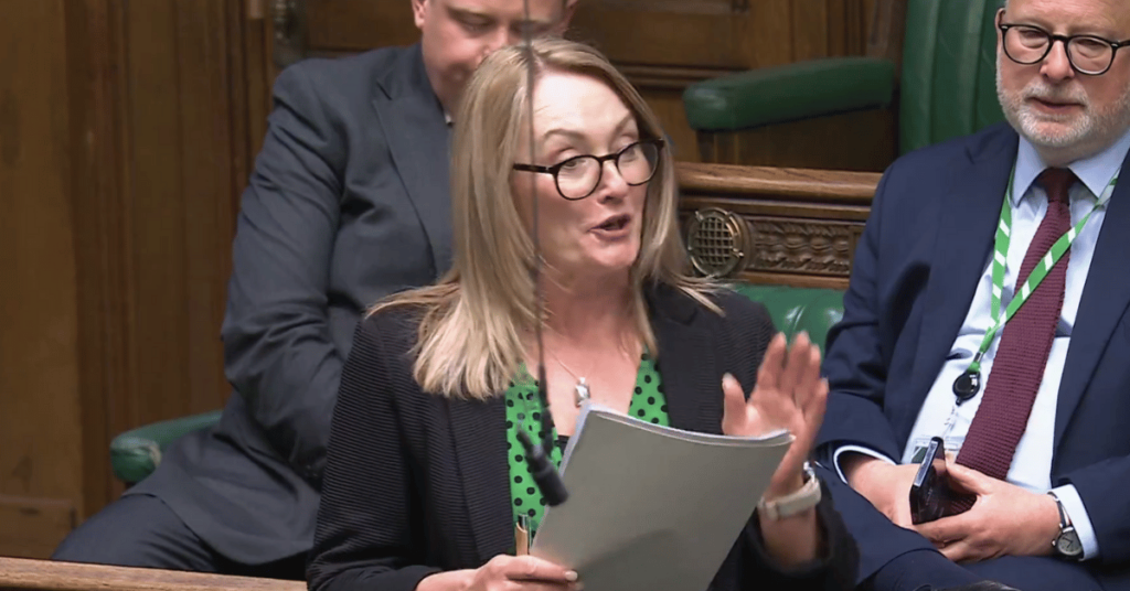 Jo in Parliament.