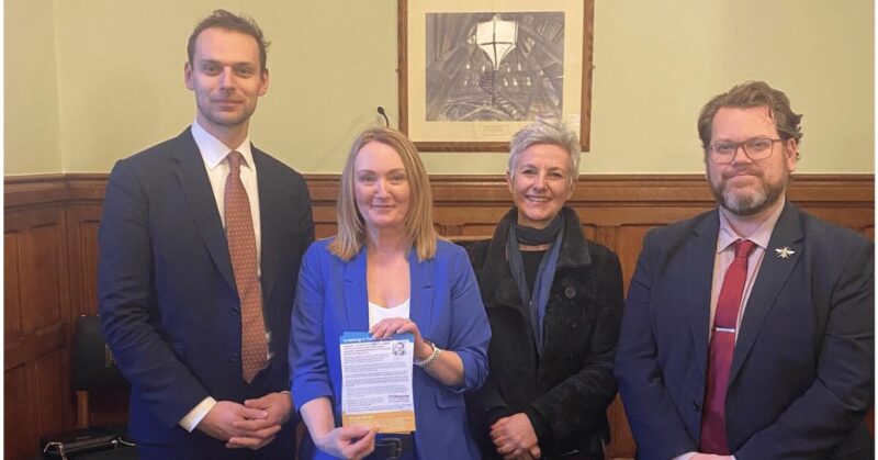 Josh Simons MP, Jo Platt MP, Jo Carby – Chief Executive of Wigan & Leigh Hospice and Michael Wheeler MP.