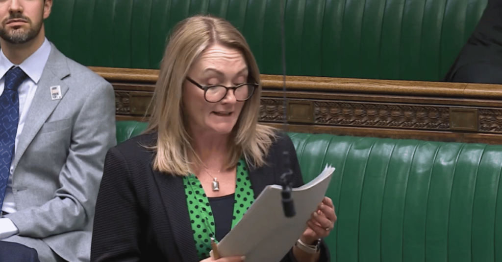 Jo speaking in the chamber.